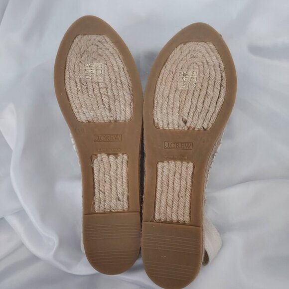 J Crew Made-In-Spain Cap Toe Slingback Espadrilles in Canvas Size 9.5 NWOB - Picture 7 of 7